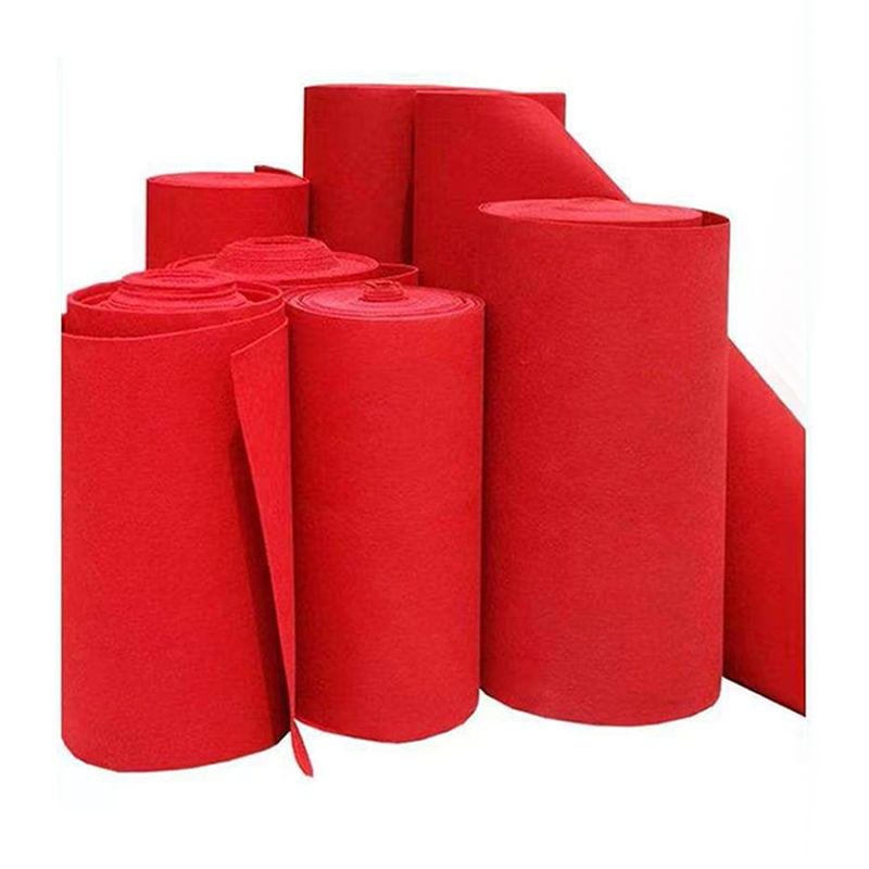 100% Polyester Durable Red Non-Woven Carpet